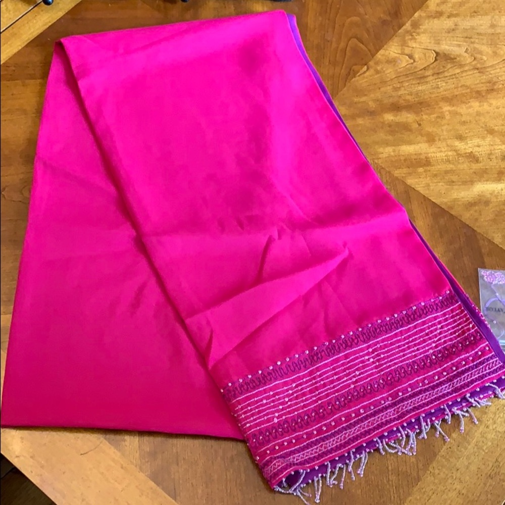 Ann Taylor Scarf with Beads new with tags